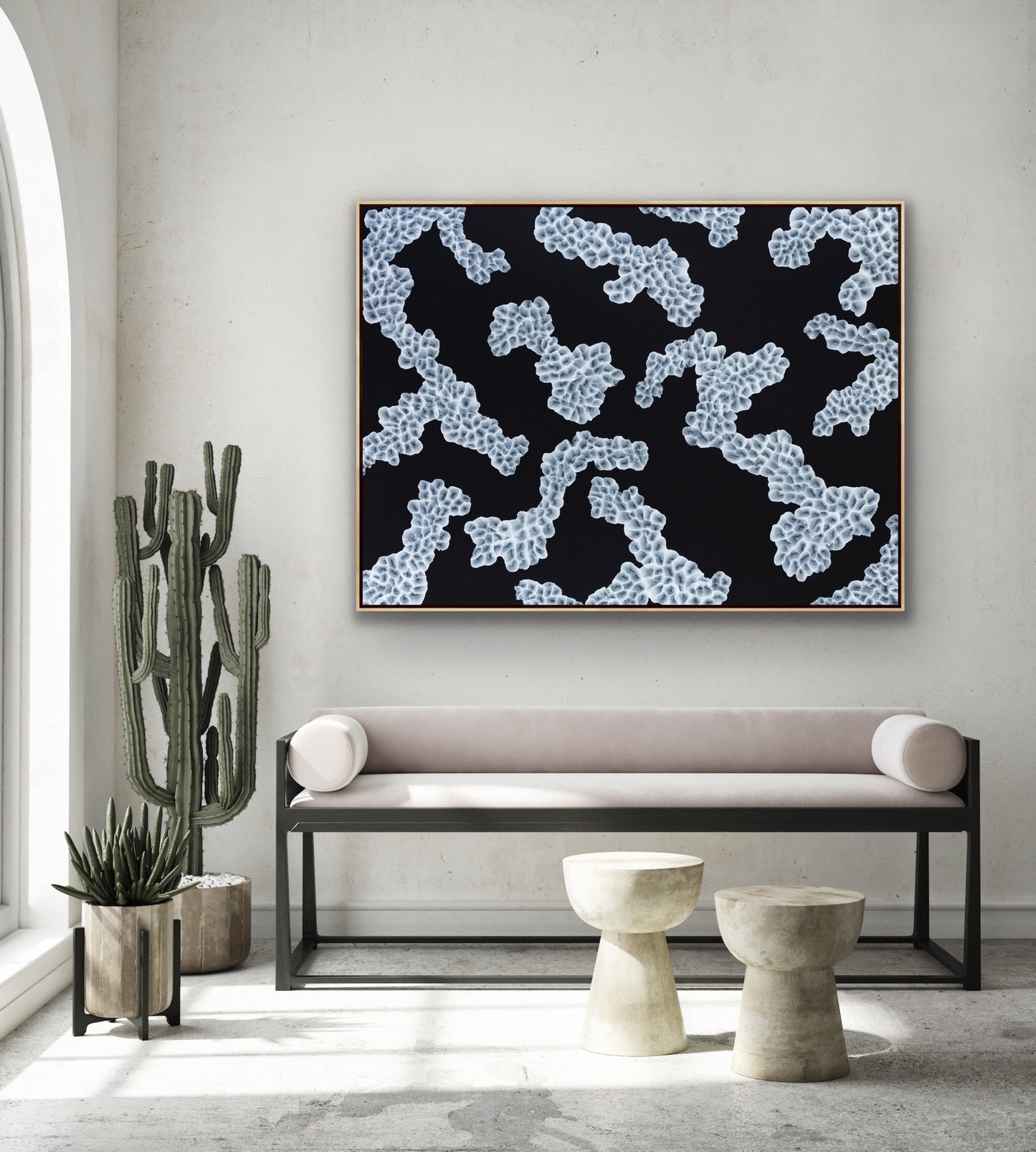 Bio Bloom Reef Song IV - Large Abstract Sealife Painting
