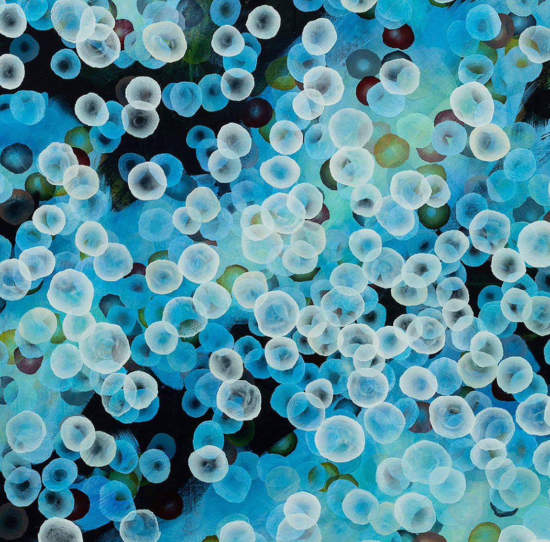 Bioluminescent Tideline Drift II - Large Original Abstract Sealife Painting