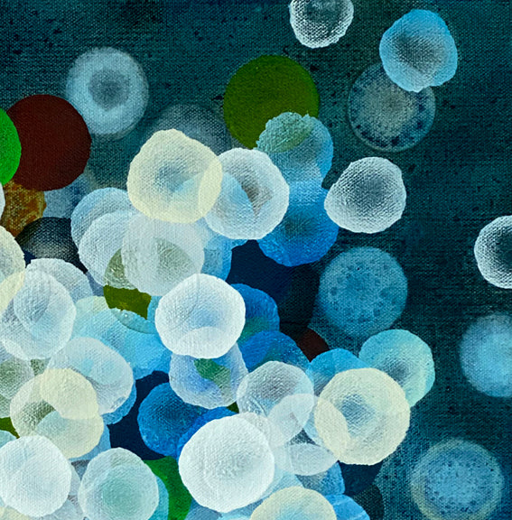 Aqueous Bloom Life Field II - Abstract Sealife Painting