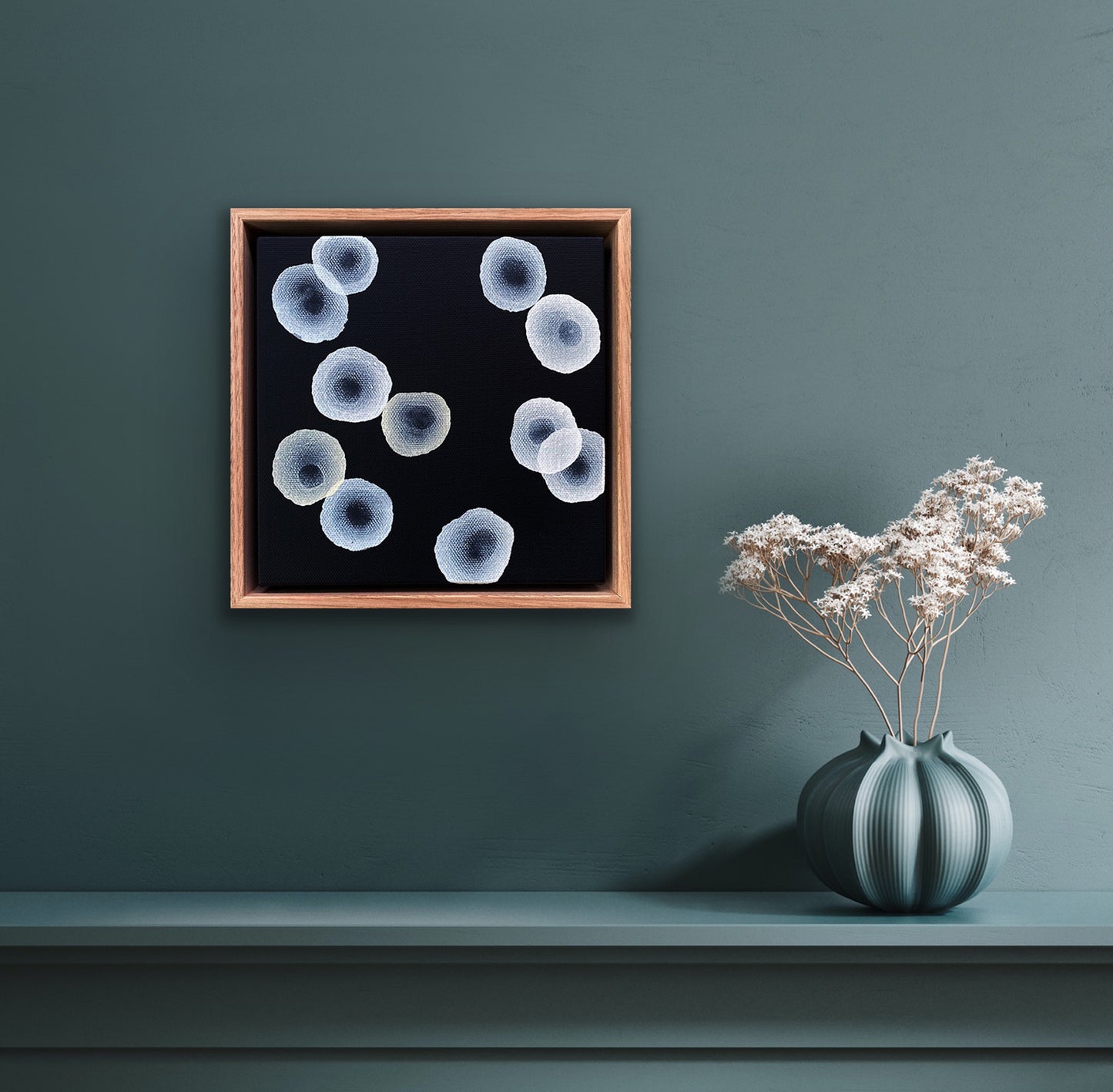 Orbicular Echo II - Abstract Monochrome Painting