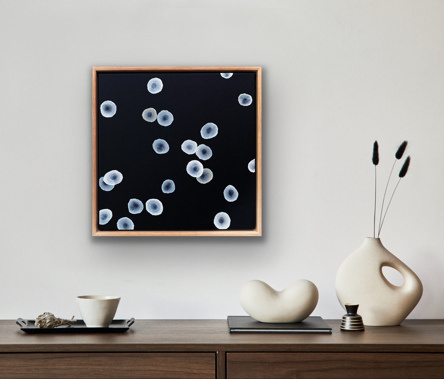 Orbicular Echo VI - Abstract Monochrome Painting