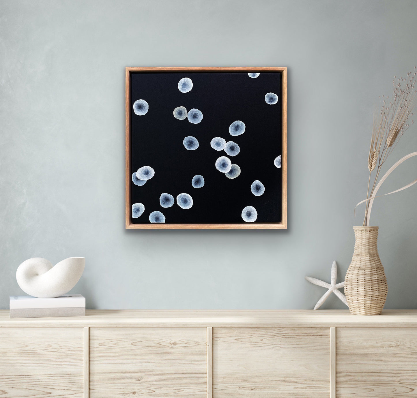 Orbicular Echo VI - Abstract Monochrome Painting