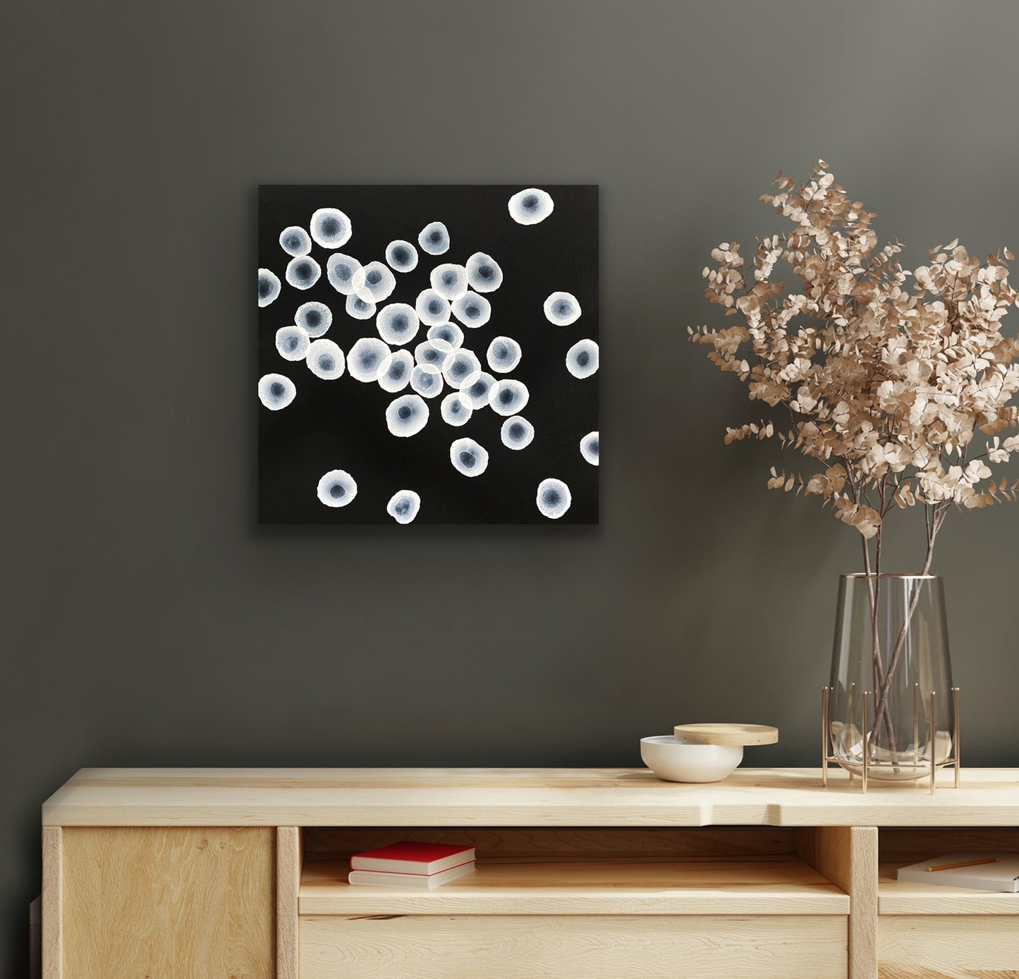 Orbicular Song II - Abstract Monochrome Painting