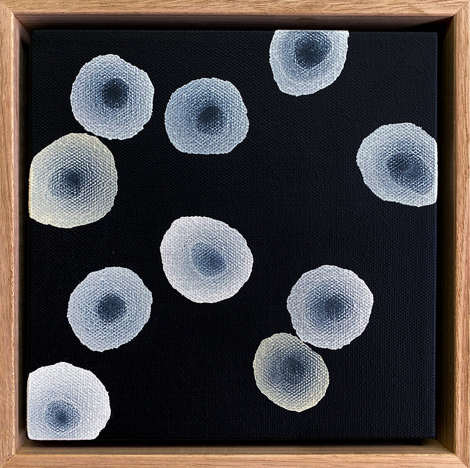 Orbicular Echo I - Abstract Monochrome Painting