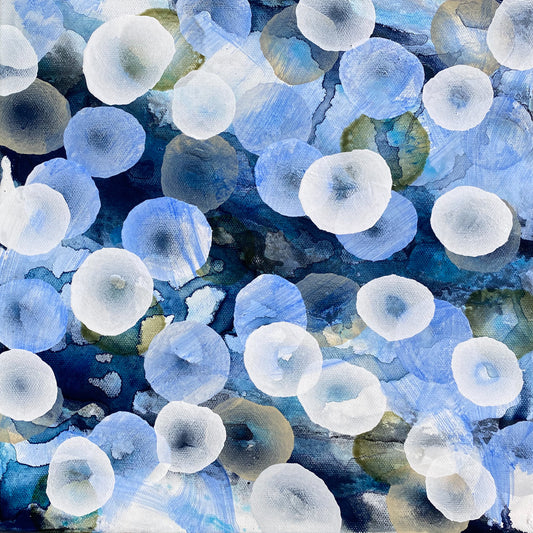 Bioluminous Drift VI - Abstract Sealife Painting