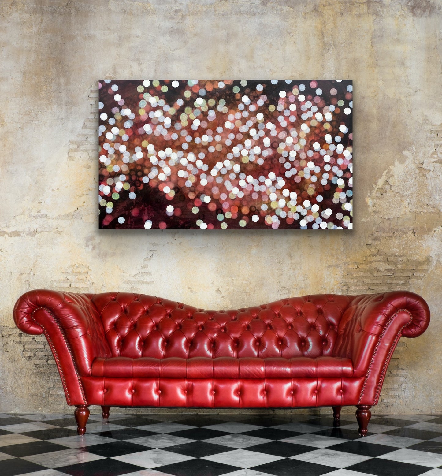 Bioluminescent Coral Bloom - Large Colourful Abstract Painting